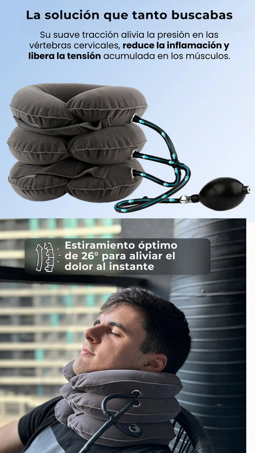 Soporte inflable para cuello-Alivia el dolor