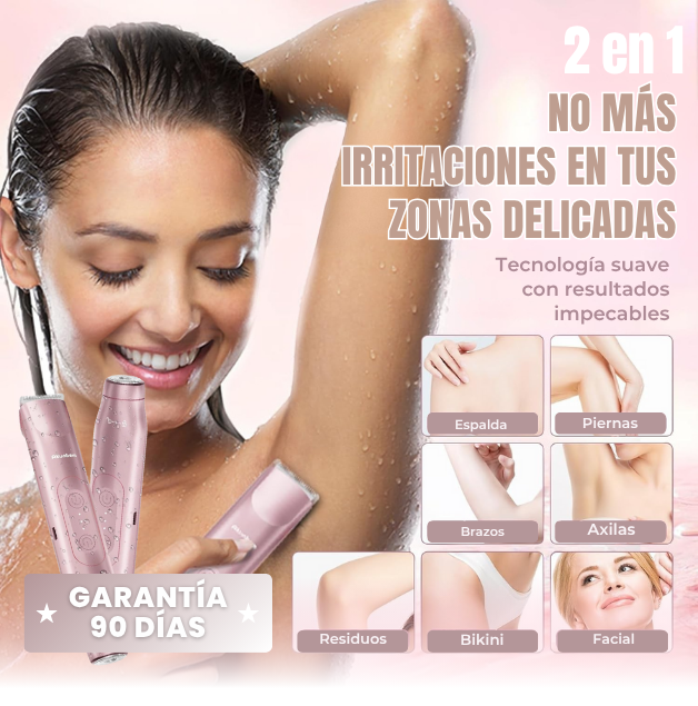 DEPILADORA ELÉCTRICA 2 EN 1 PARA ZONAS INTIMAS