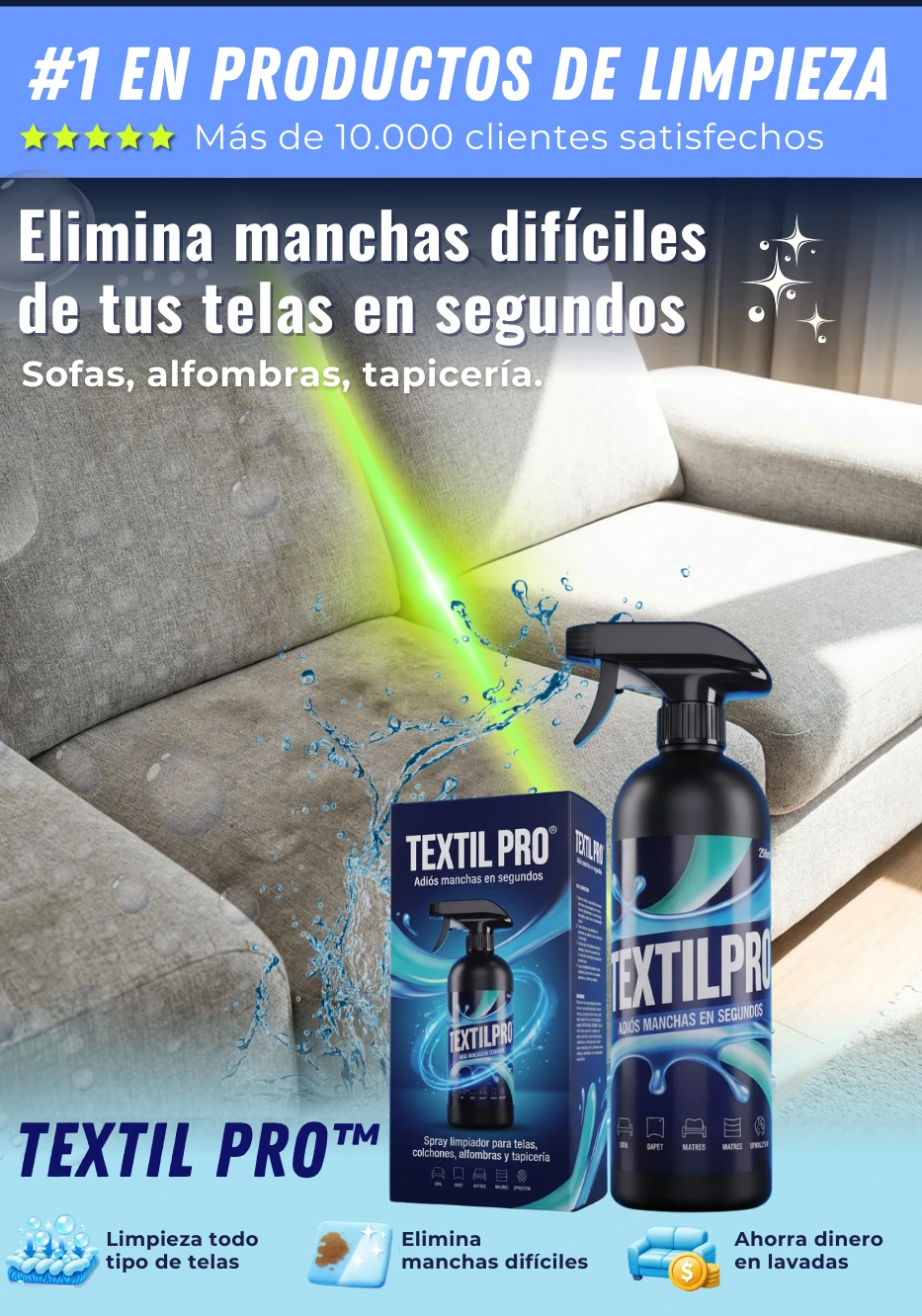 TEXTIL PRO ELIMINA MANCHAS TELAS