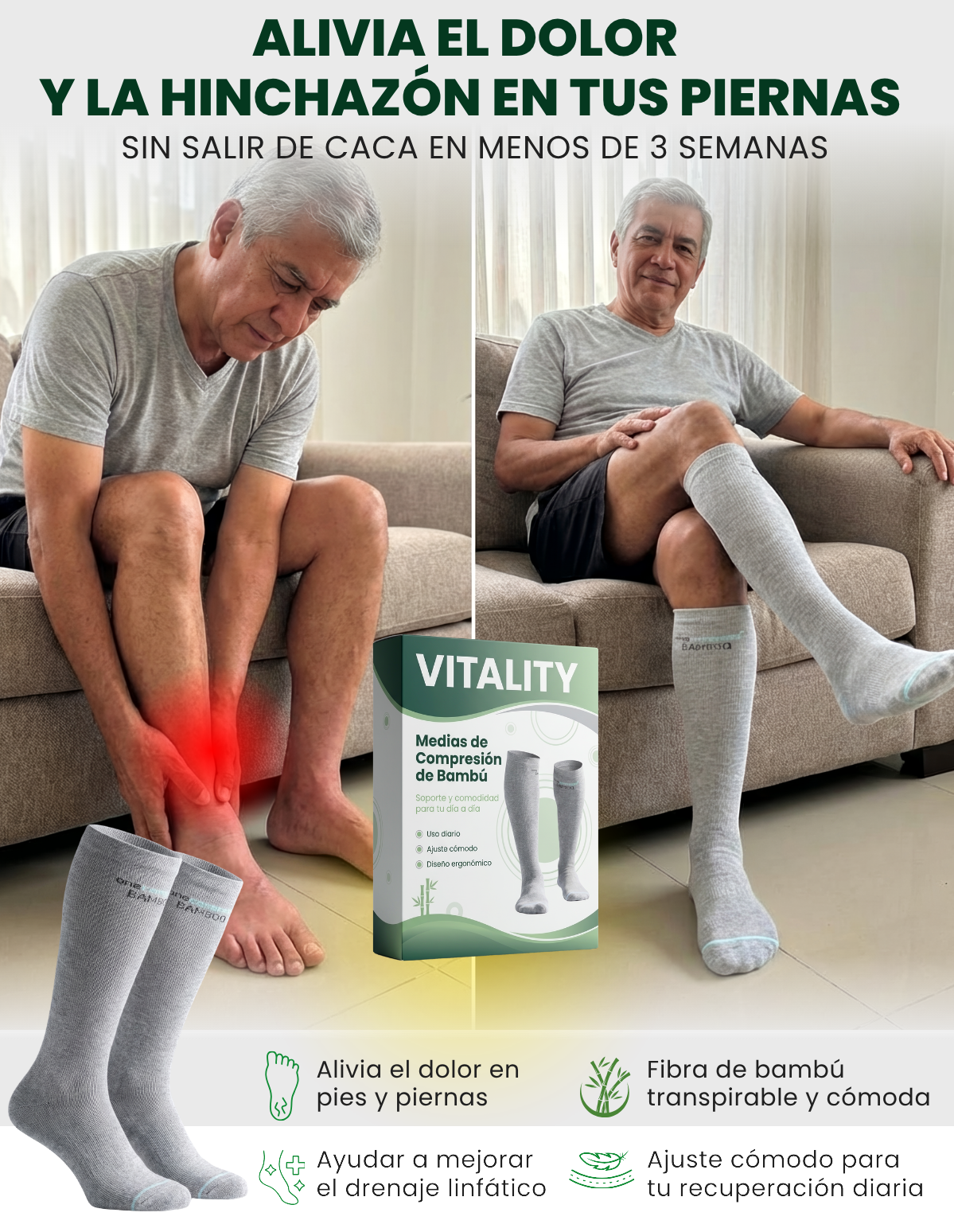 MEDIAS DE COMPRESÍON BAMBÚ