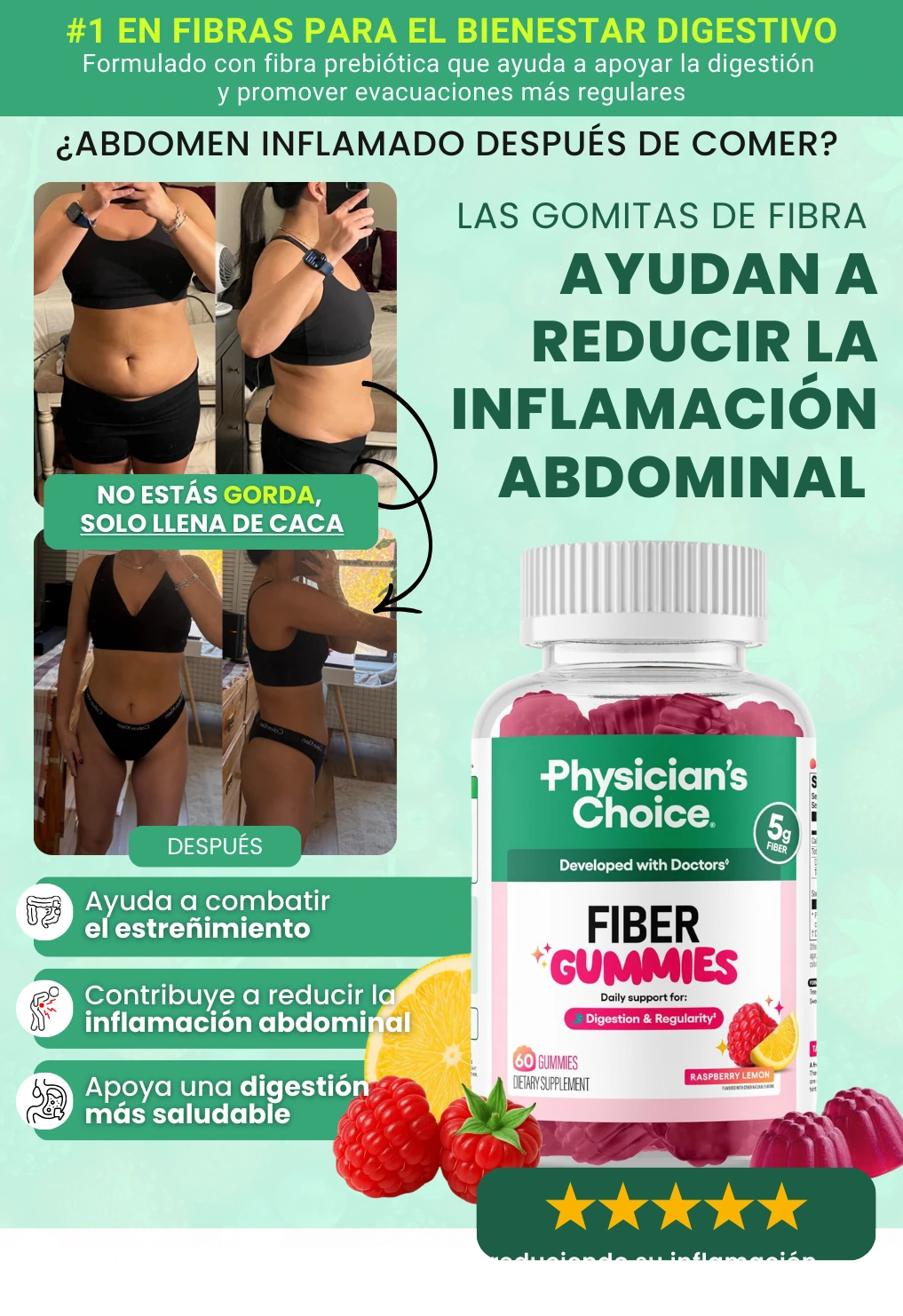 FIBER GUMMIES REDUCE LA INFLAMACIÓN