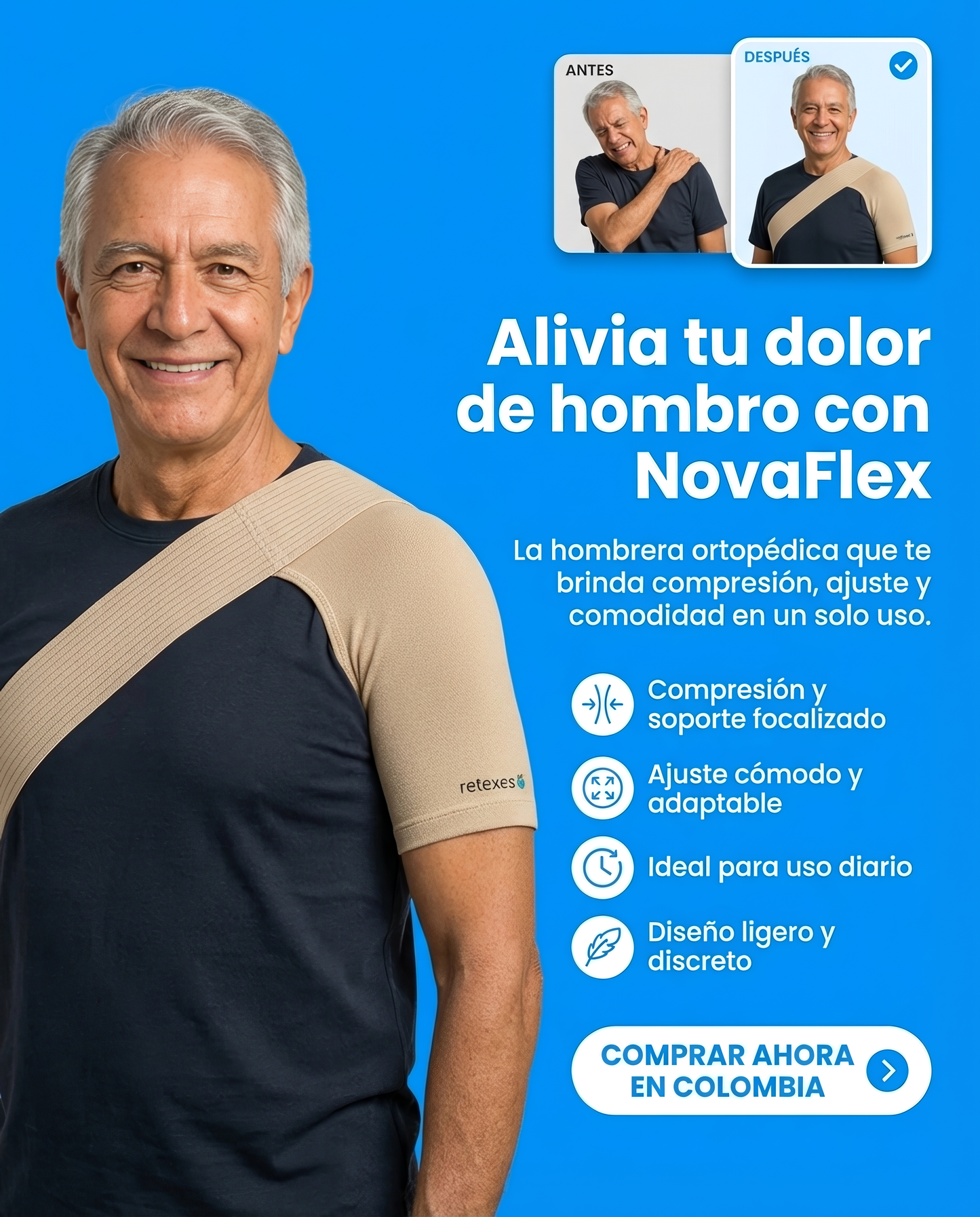 HOMBRERA ORTOPÉDICA DE COMPRESIÓN NOVAFLEX