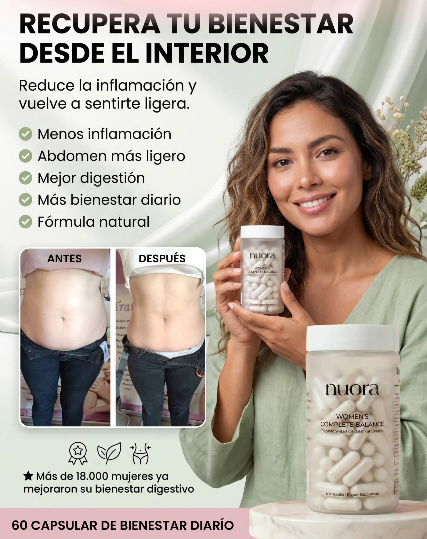 CAPSULAS REDUCIR INFLAMACIÓN NUORA